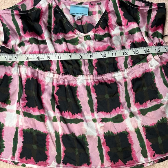 Future Collective Babydoll Top Pink Black Spaghetti Strap Size Medium MSRP$22.00 - Picture 2 of 4